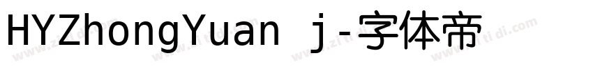 HYZhongYuan j字体转换